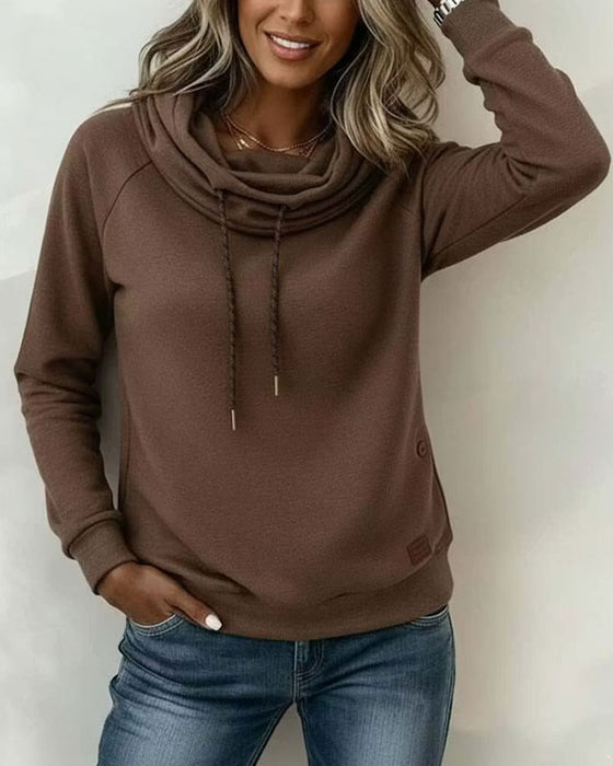 Sweatshirt Mock Hals Strik Casual Pullover