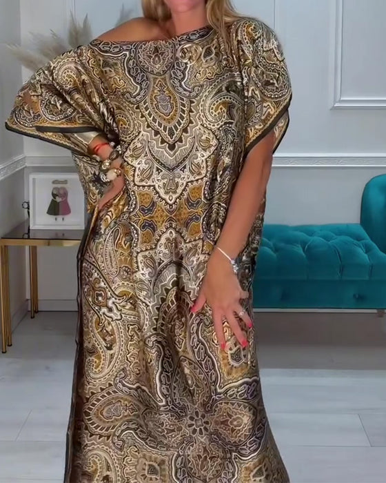 Jurk Een-Schouder Asymmetrisch Off-Schouder Vakantie Maxi