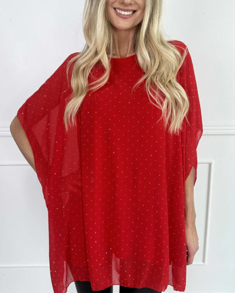 Modieus Overhemd Met Vleermuismouwen