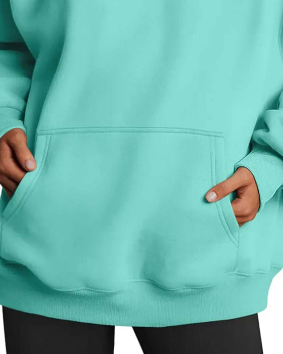 Hoodie Effen Kleur Lange Mouw Casual