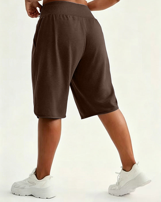 Hoog Taille Wijde Pijpen Shorts