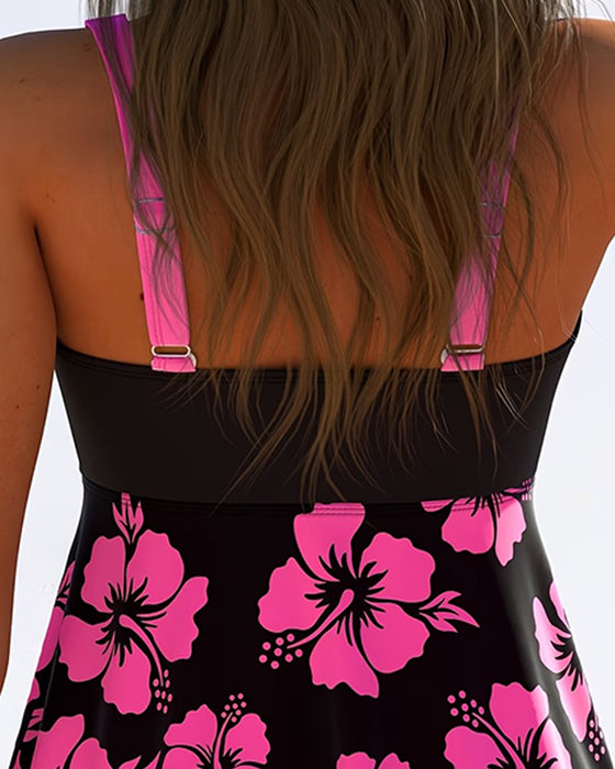 Tankini Vakantie Print Met Strik