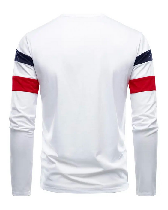 T-Shirt Rondhals Gestreept Lange Mouw Heren