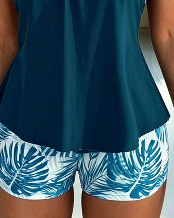Tankini Casual Bedrukt Tweedelig
