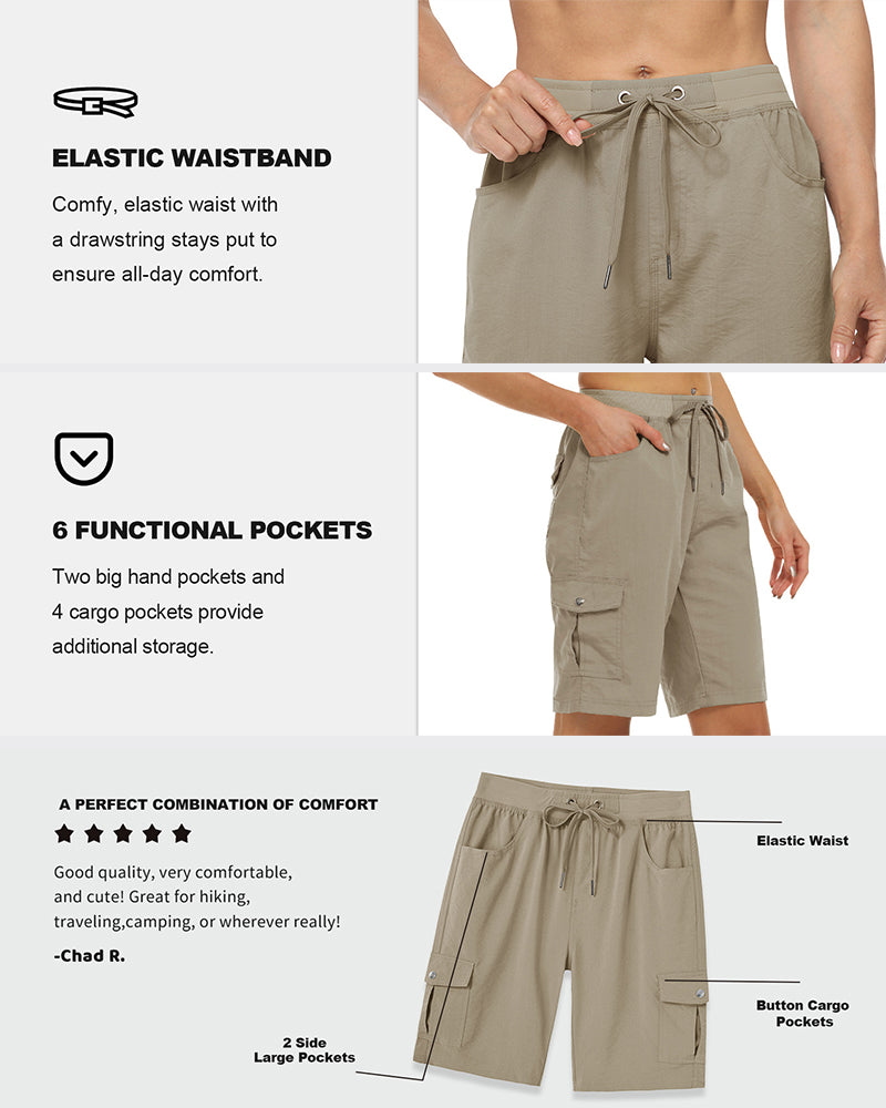 Dames Shorts Snel Drogende Cargoshorts Met Zakken