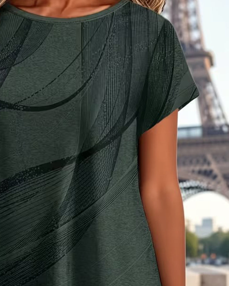 T-Shirt Korte Mouw Asymmetrische Zoom