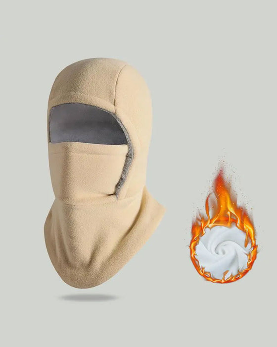 Winter 2 In 1 Muts En Gezichtsmasker Winddicht Dikke Fleece Voering Voor Buitensport Zwart