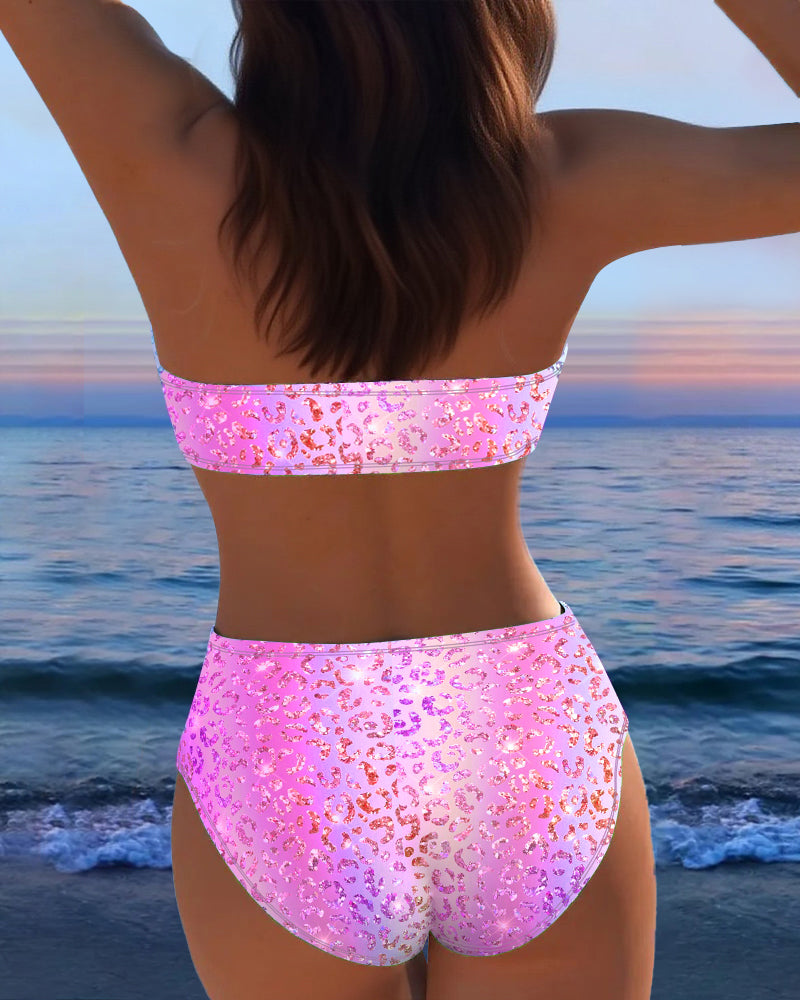 Bikini Luipaardprint Bandeau