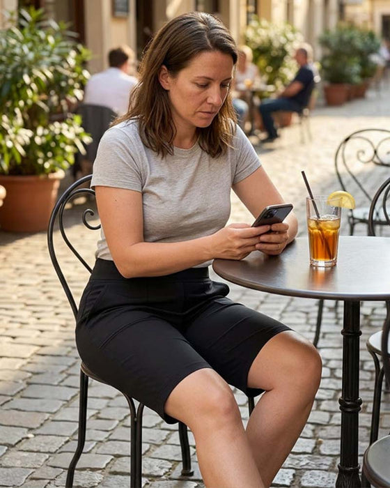 Broek Effen Kleur Hoge Taille Rechte Pijp