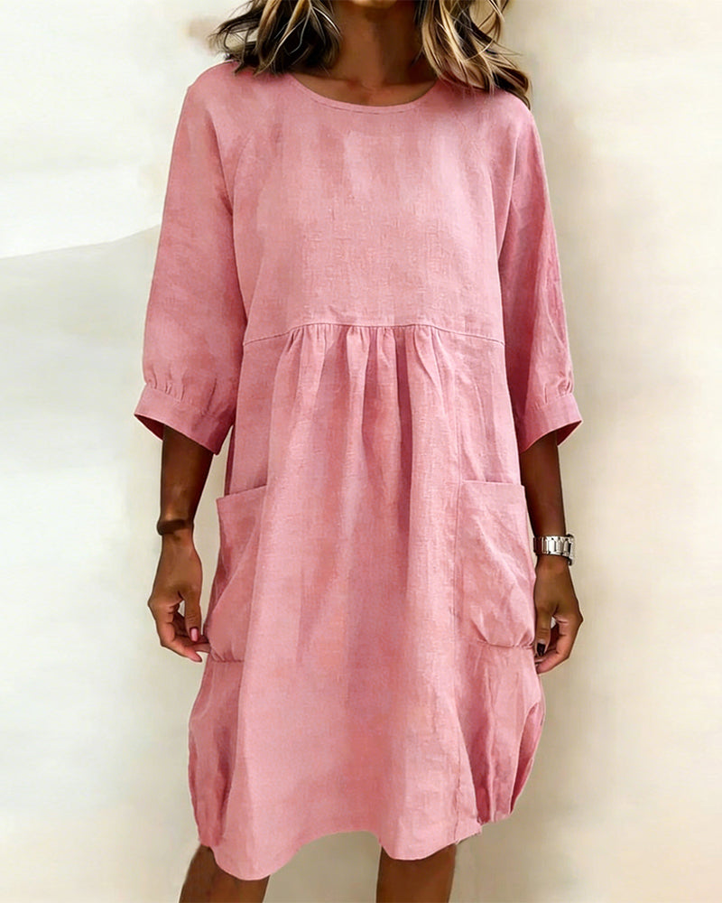 Jurk Driekwart Mouw Wijd