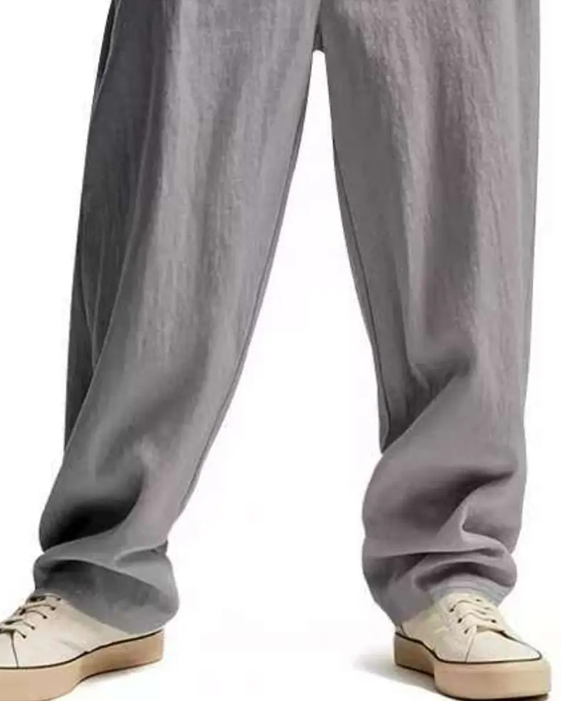 Broek Casual Effen Straight-Leg