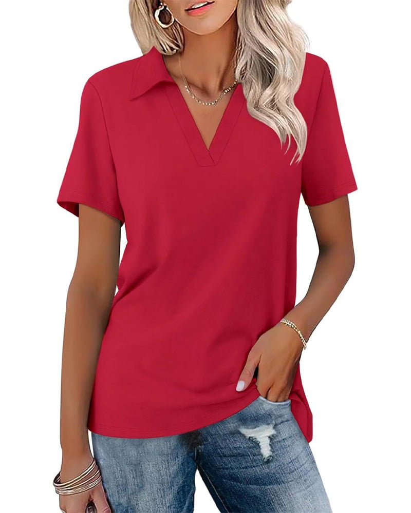 T-Shirt Korte Mouw V-Hals Polo