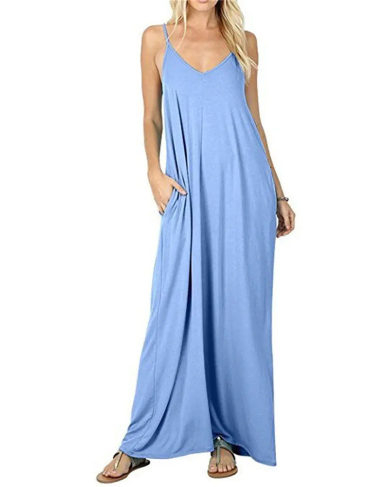 Jurk Effen Los Zak Maxi