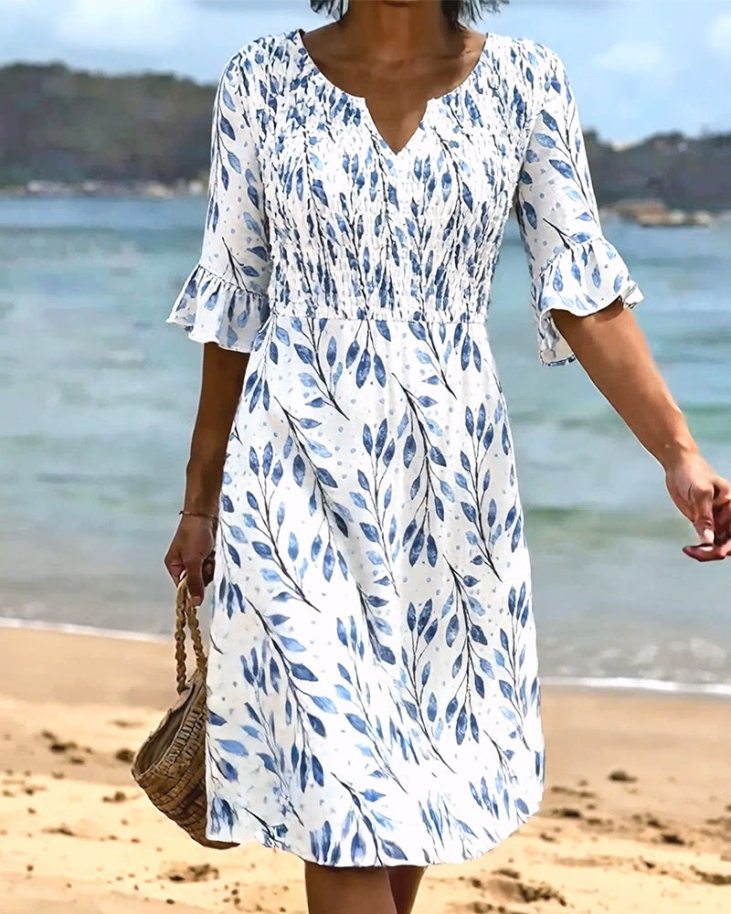 Jurk Halve Mouw Geprint