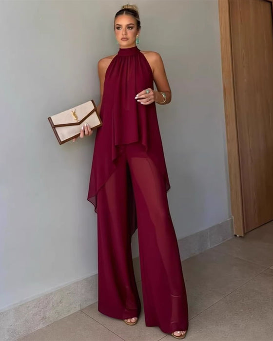Set Casual Asymmetrisch Mouwloos