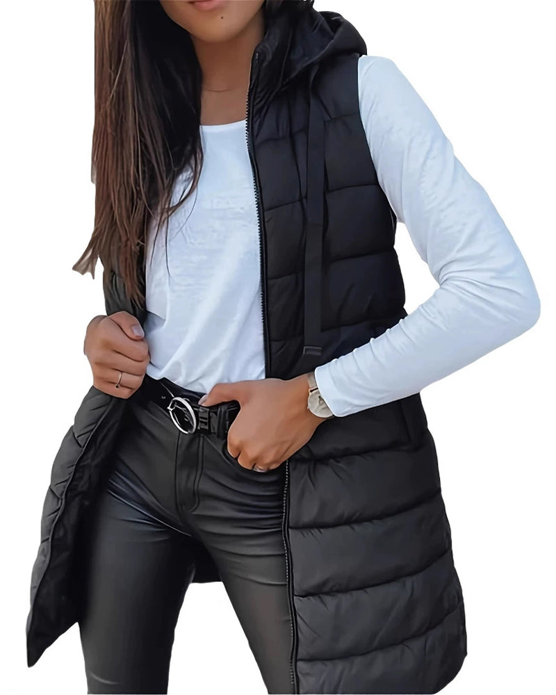 Vest Jas Met Capuchon Halflang