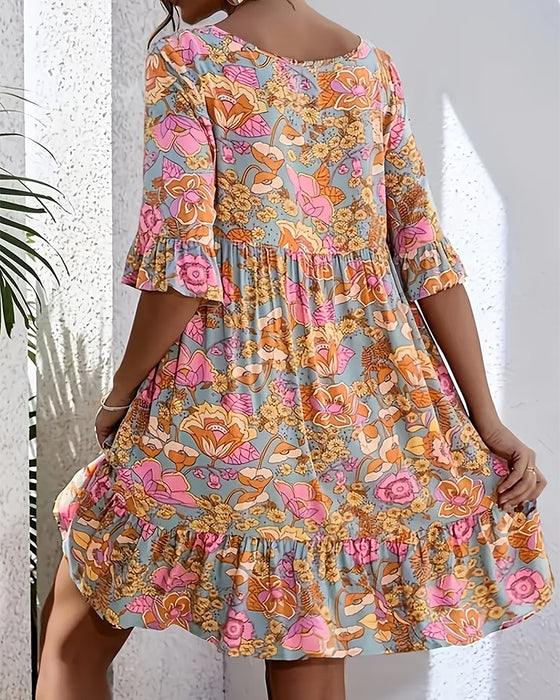 Jurk Bohemian Bloemig