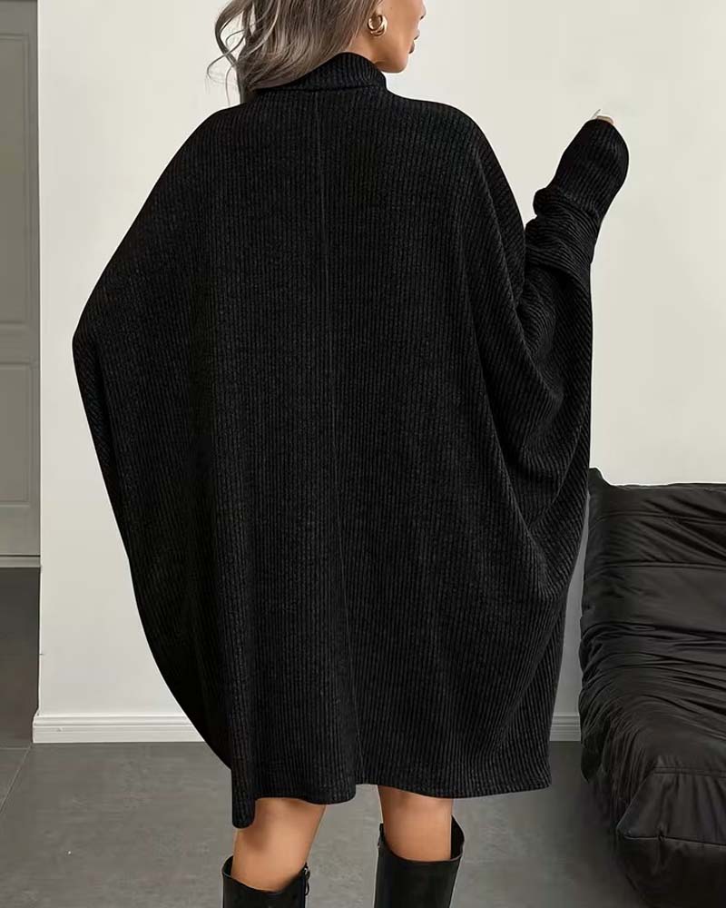 Jurk Vleermuis Mouw Mini