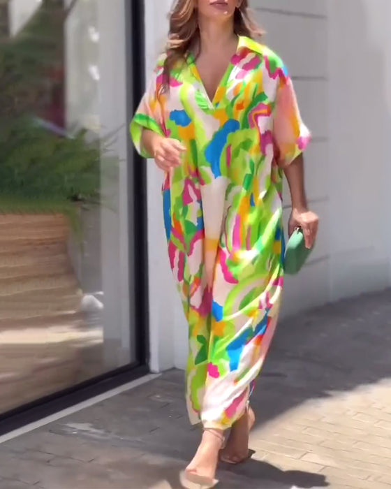 Kleine hemdje bikiniset met bloemenprint