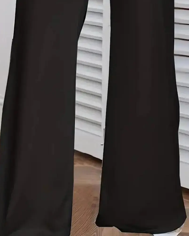 Broek Kruis-Taille Luipaard Print Uitlopend