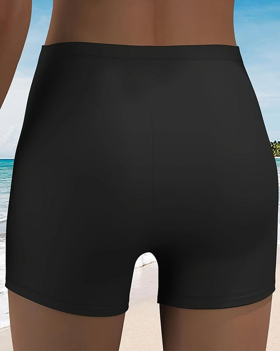 Vakantie Tankini Kleurblok Met Strik