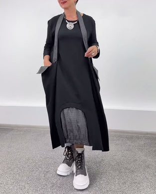 Jurk casual mode losse halter hals