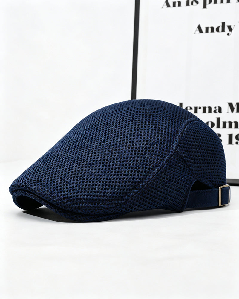 Heren Ademend Mesh Platte Pet - Verstelbare Newsboy Ivy Baret Zomerhoed