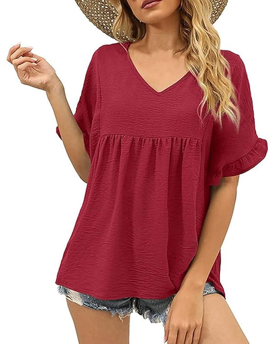 Blouse Casual Ruche Loose Fit