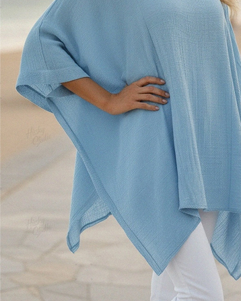 Blouse Vleermuis Mouw Onregelmatig