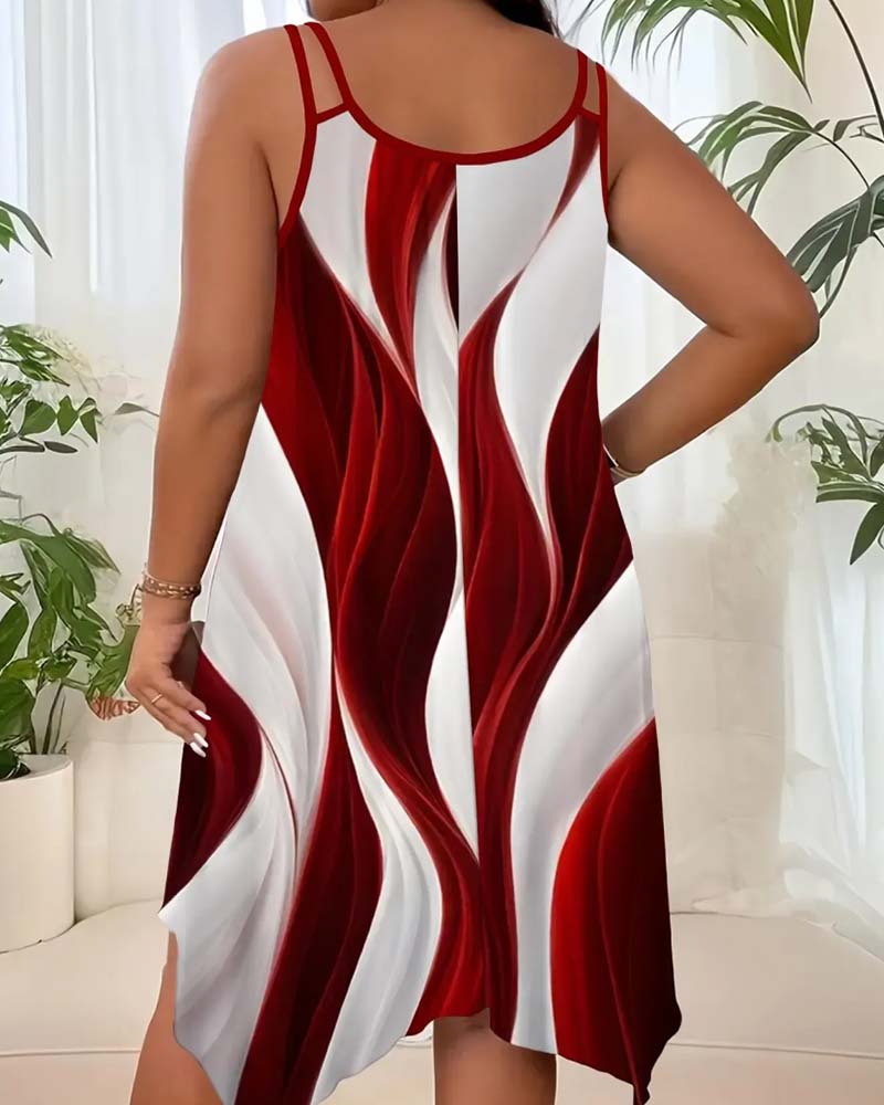 Jurk Kleurblok Golvend Camisole