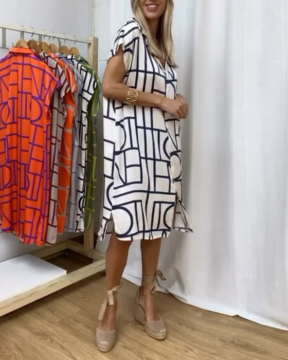 Casual damesjurk met print