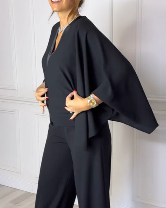 Bloes V-Hals Elegante Vlindermouw