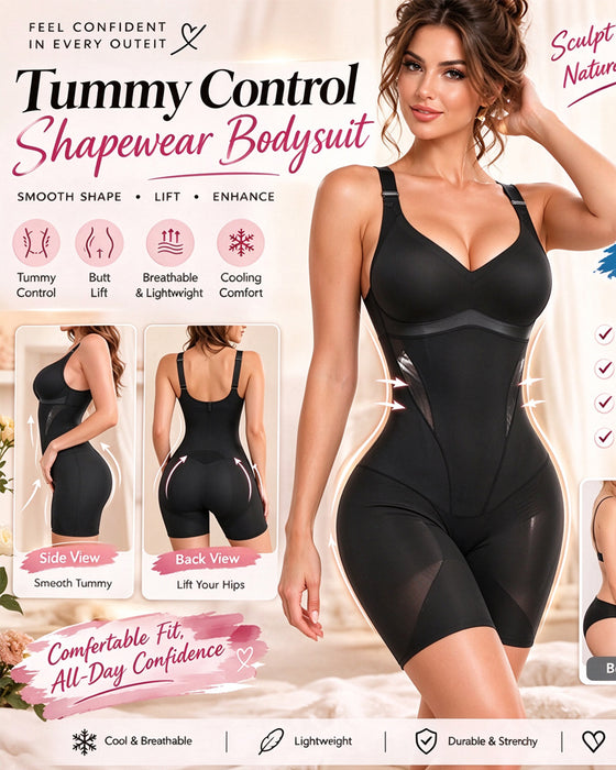Verkoelende Buikcontrole Bilverhogende Shapewear Bodysuit