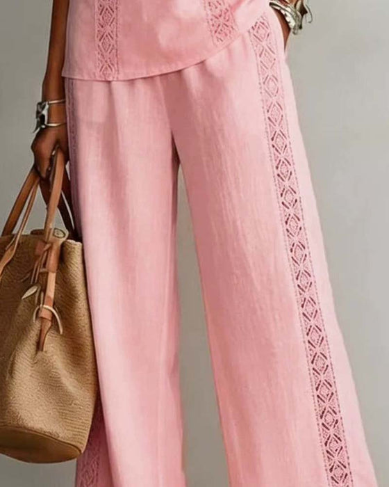 Tweedelig Set Hollow Out Halter