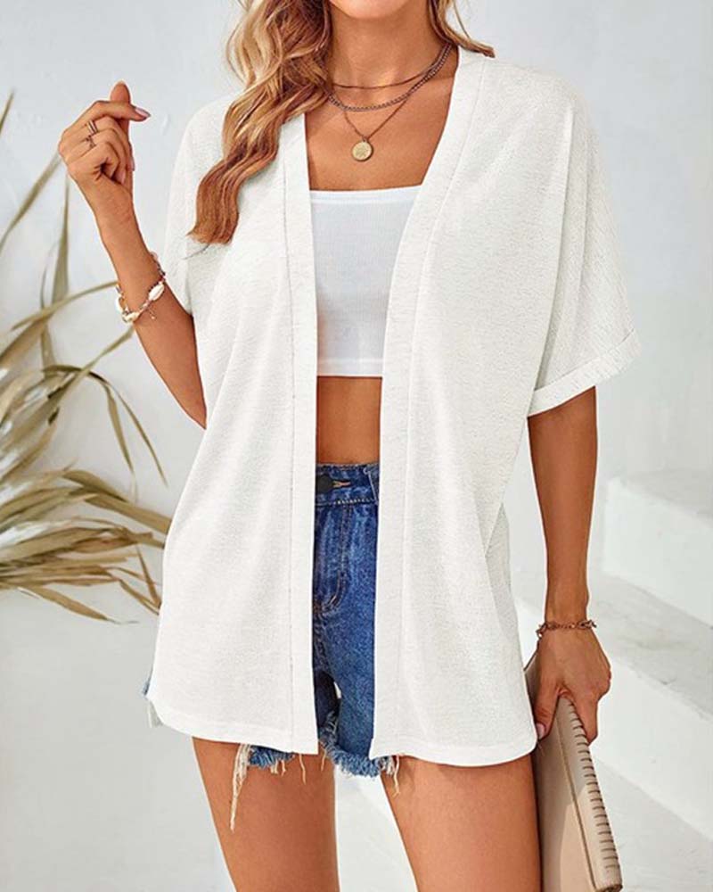 Jas Korte Mouw Casual Effen