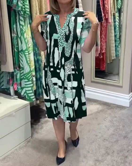 Midi-jurk met luipaardprint voor dames