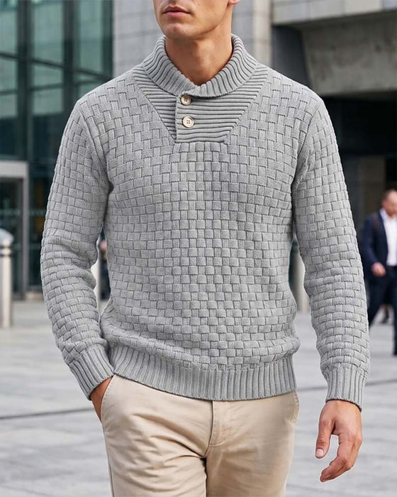 Pullover Heren Geruit Casual