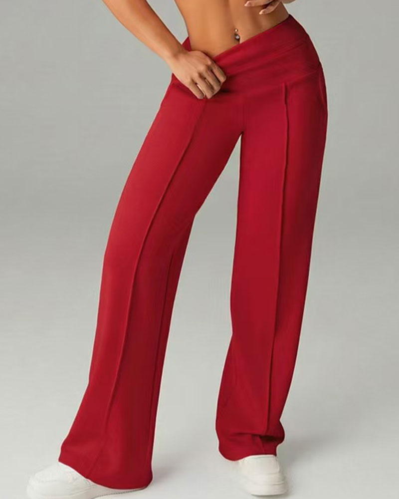 Broek Effen Bies Rechte Pijp Sport