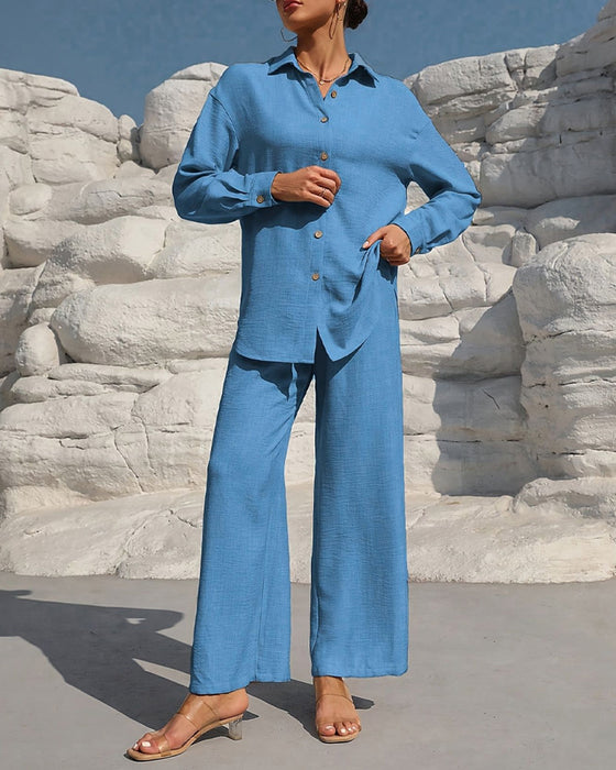 Set Lange Mouw Casual Effen