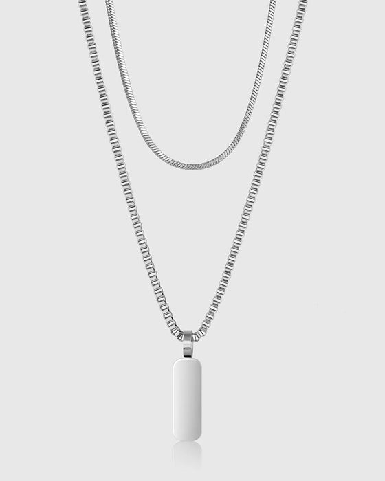 Minimaal Pendant Ketting Duo