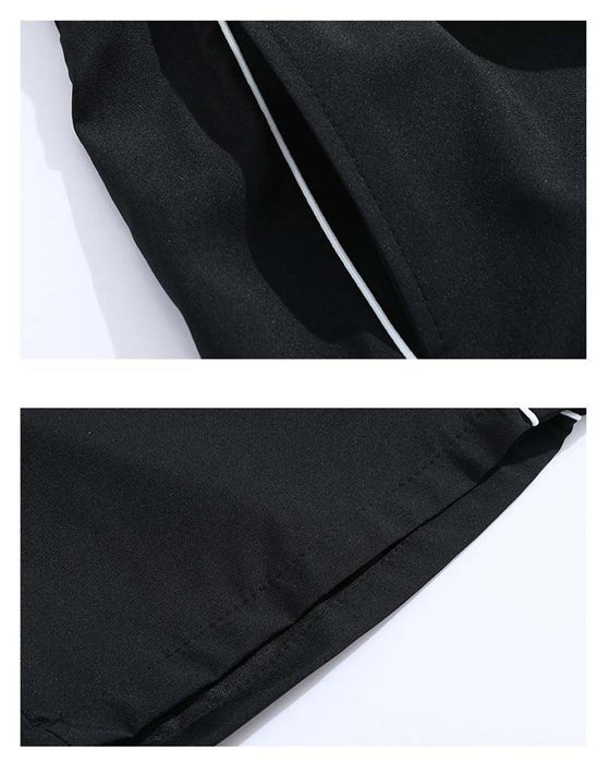 Shorts Dubbele Witte Streep Knielang Casual