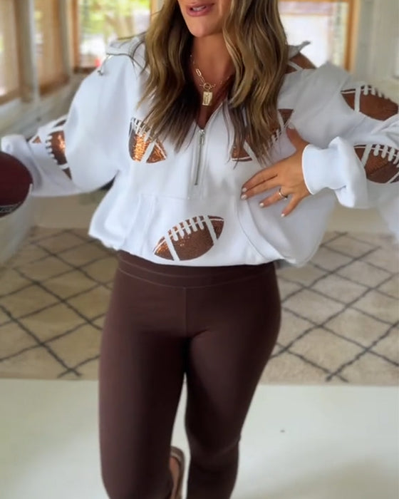 Capuchon Rugby Sequins