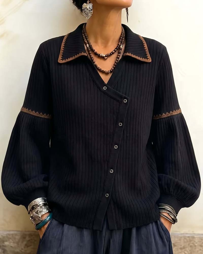 Jas Revers Knoop Lantaarn Mouw
