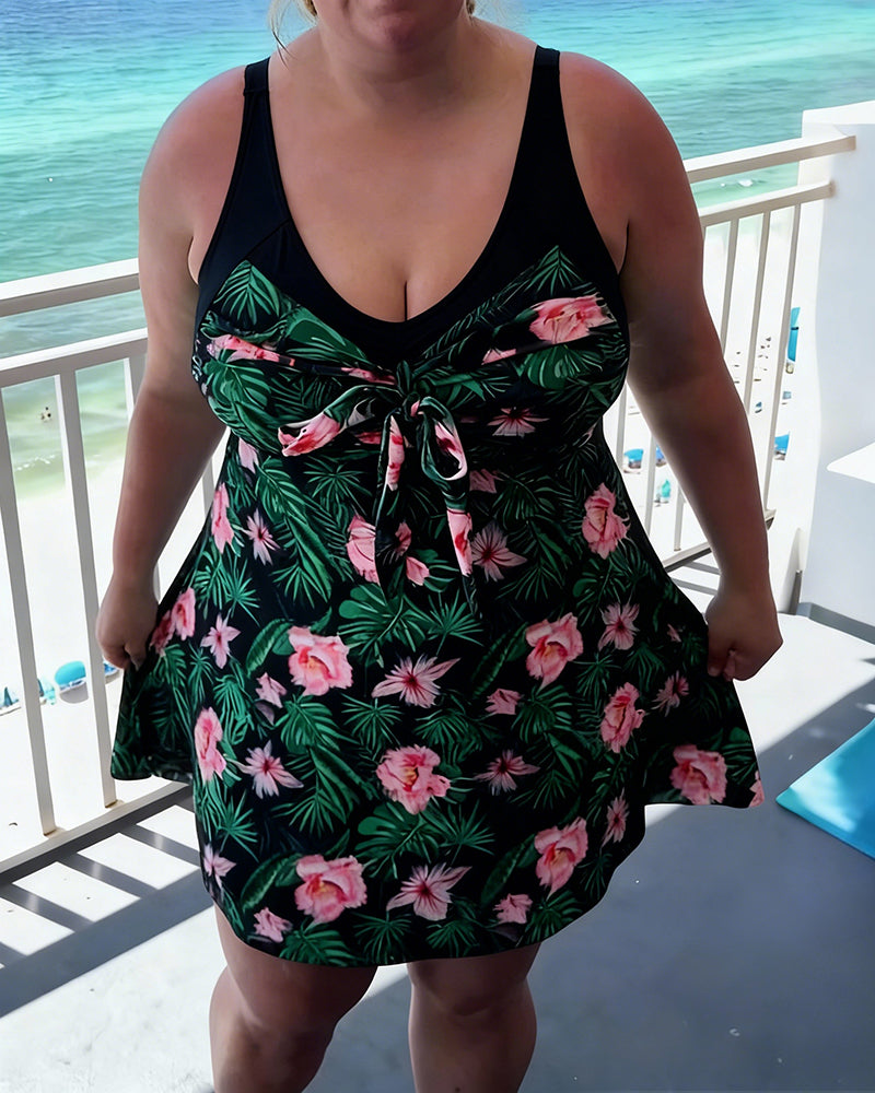 Casual tweedelig badpak met print