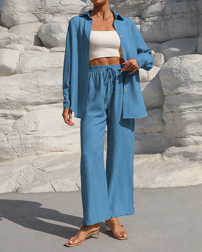 Set Lange Mouw Casual Effen