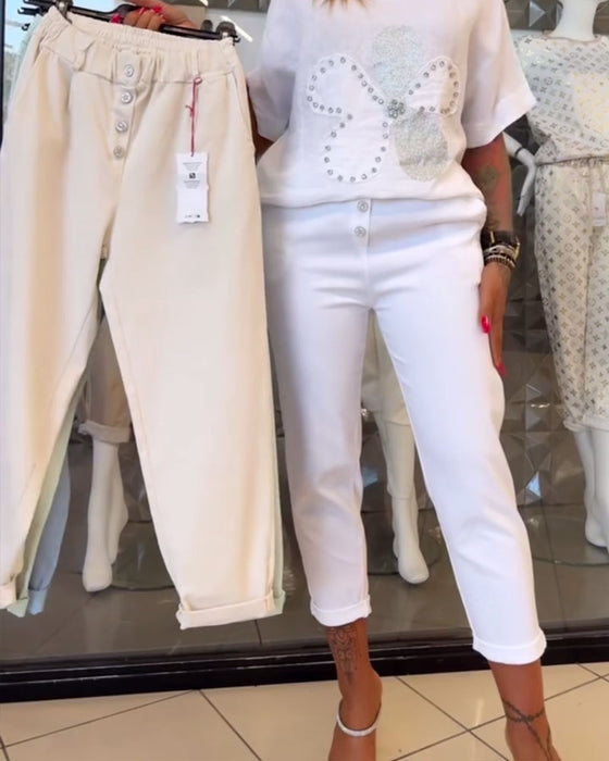 Broek Casual Stretch Rechte
