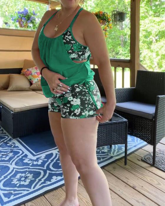 Zwempak Gedrukt Bretels Boxer