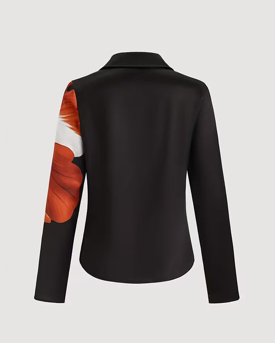 Bloes Revers Rechte Schouder Gedrukt