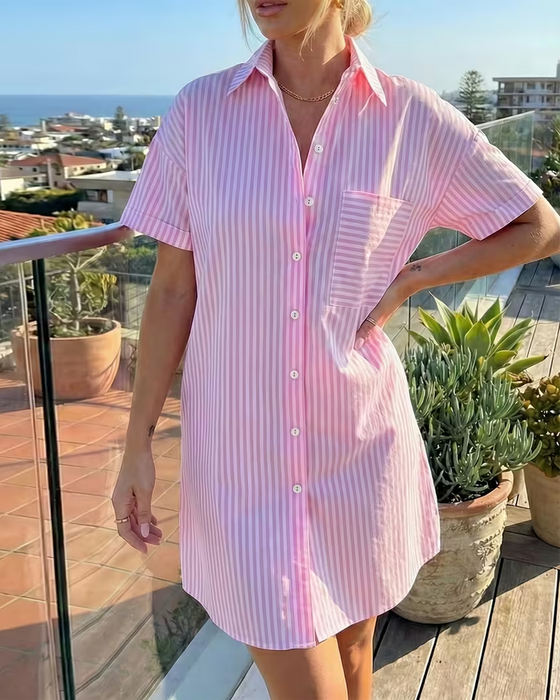 Jurk Streep Shirt Stijl