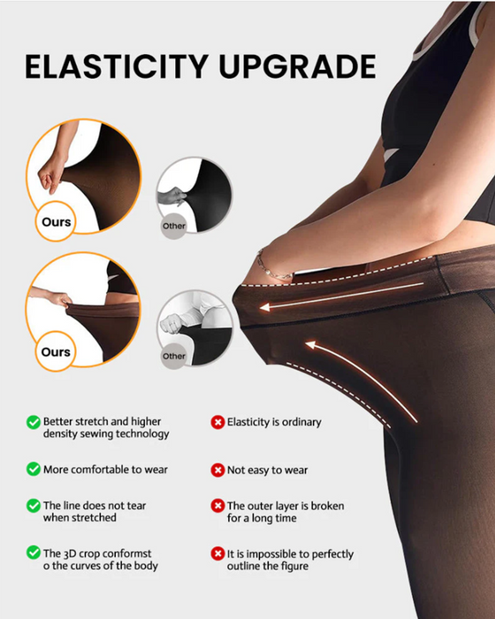 Magische Fleecegevoerde Leggings Comfortabele Fleecemaillots